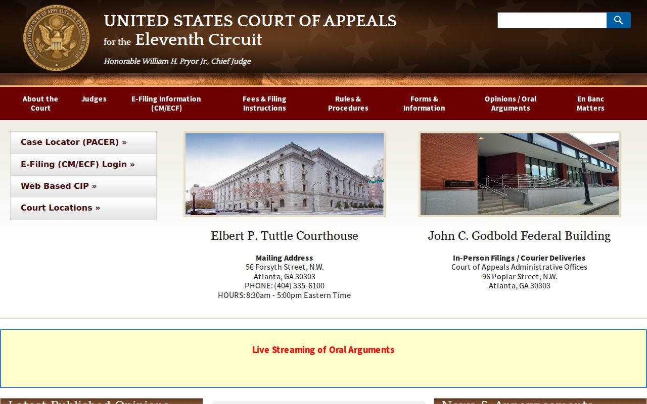 Oak Hill court docket Eleventh Circuit federal appeal boundary