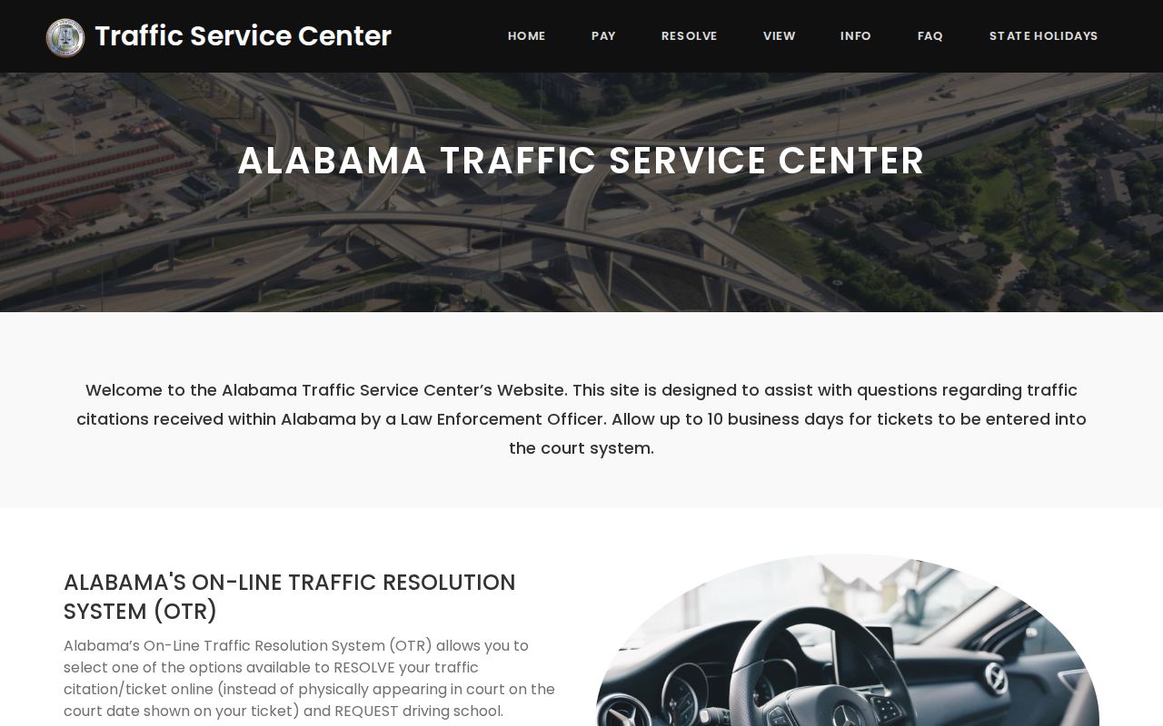 Wilcox County traffic court records Traffic Service Center